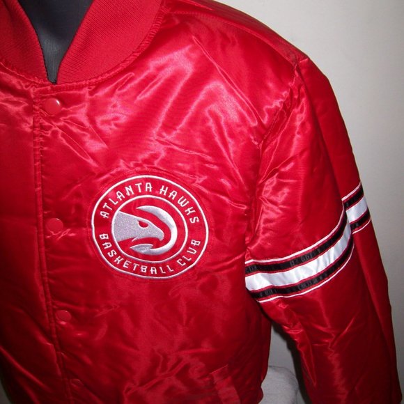 ATLANTA HAWKS Starter REVERSIBLE Jacket RED/BLACK - Picture 10 of 11